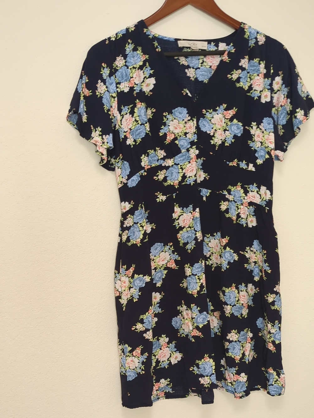 Navy Floral LOFT Dress